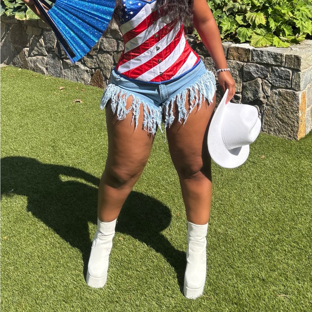 American Flag Corset Top (Custom-Made for Cowboy Carter Tour) - Picture 3 of 5